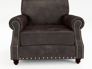 landry leather armchair 3D मॉडल
