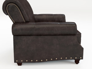 landry leather armchair 3D मॉडल