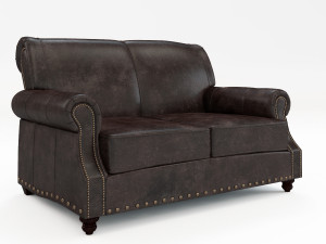 landry leather sofa 3Dモデル