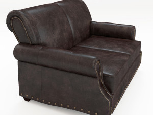 landry leather sofa 3D Modell