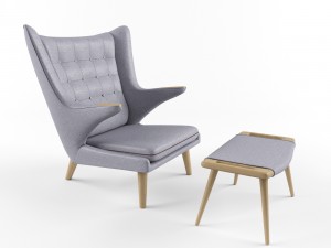 pp mobler 19 teddy bear chair 3d pp120 3D Model