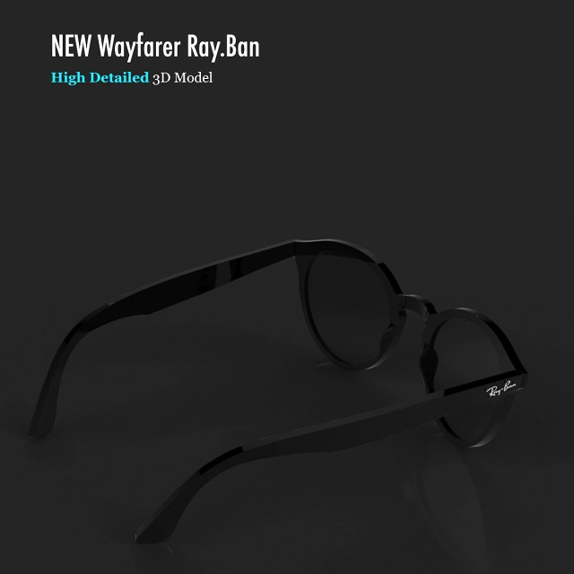 wayfarer rayban Modello 3D .c4d .max .obj .3ds .fbx .stl .blend 