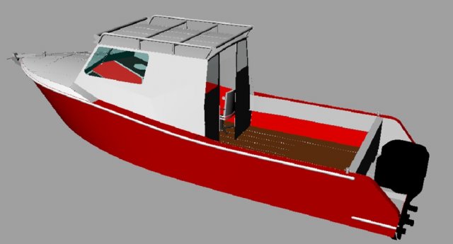 power boat 3D Model .c4d .max .obj .3ds .fbx .stl .blend 