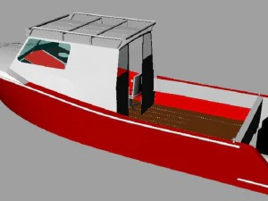 motorlu tekne 3D Model