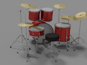drum kit Model 3D