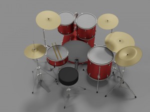 drum kit Model 3D