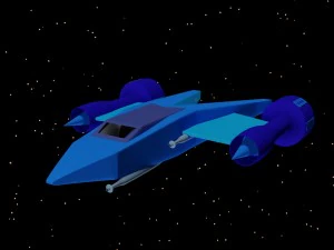 科幻宇宙飞船 3D 模型