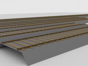 6 pieces of straight track 3D 모델