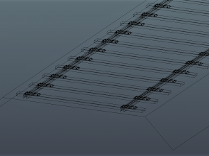 6 pieces of straight track 3D 모델