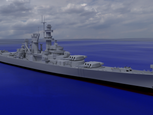 uss alaska cb-1 battle cruiser Modelo 3D