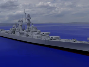 uss alaska cb-1 battle cruiser 3D Model