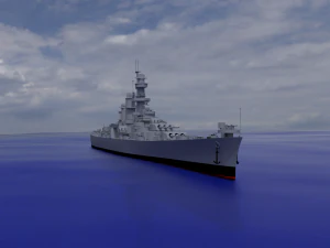 uss alaska cb-1 battle cruiser 3D Model