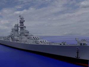 uss alaska cb-1 battle cruiser 3D Model