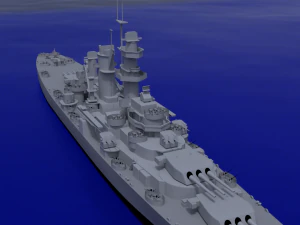 uss alaska cb-1 battle cruiser 3D Model