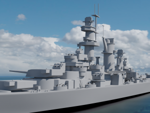 uss alaska cb-1 battle cruiser Modelo 3D