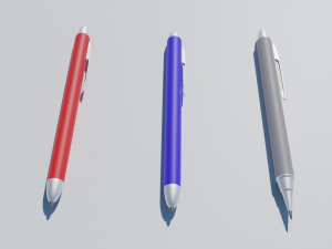 model set of 3 pens Model 3D