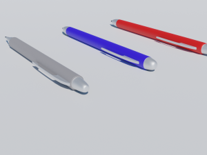 model set of 3 pens Model 3D