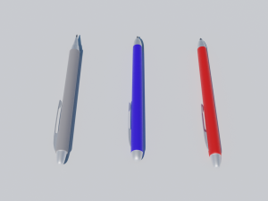 model set of 3 pens Model 3D