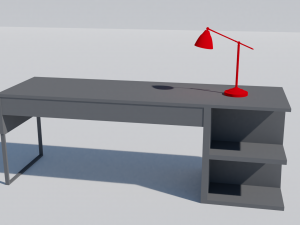 model of a desk with a lamp 3Dモデル
