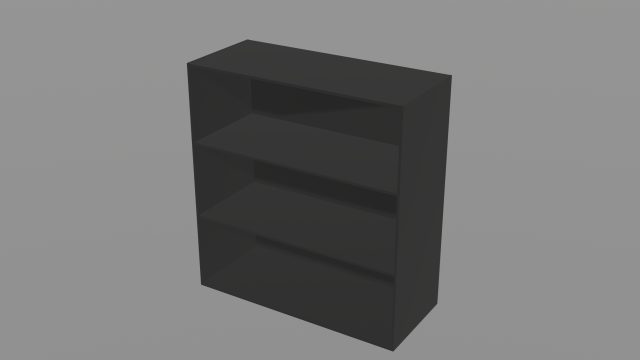 low poly model of a bookshelf 3D 모델 .c4d .max .obj .3ds .fbx .stl .blend 
