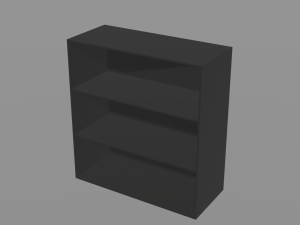 low poly model of a bookshelf 3Dモデル