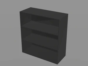 laag polymodel van een boekenplank 3D Model
