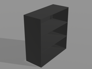 low poly model of a bookshelf 3D 모델