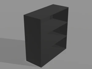 low poly model of a bookshelf 3D Model