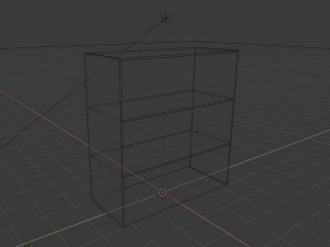 low poly model of a bookshelf 3D 모델