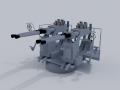 40mm Quad Anti-Aircraft Gun 3D Model