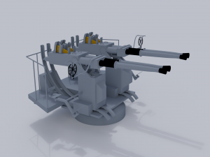 40mm quad anti-aircraft Modello 3D