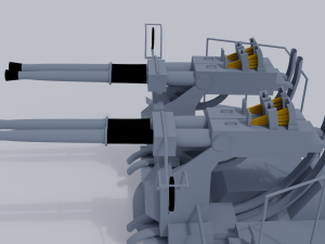 40mm quad anti-aircraft Modello 3D