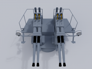 40mm quad anti-aircraft Modello 3D