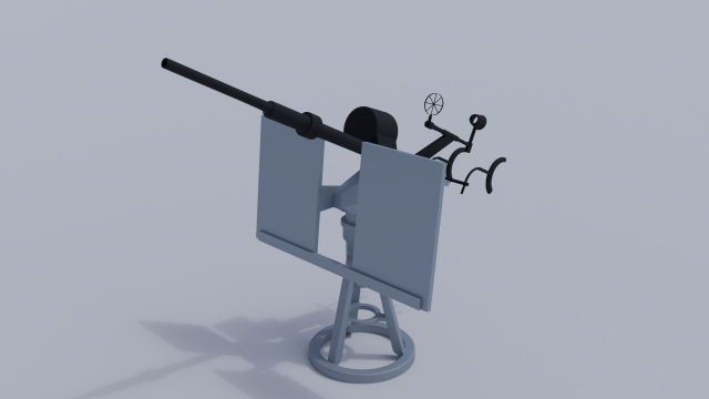 20mm anti-aircraft Modello 3D .c4d .max .obj .3ds .fbx .stl .blend 