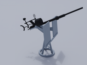 20mm anti-aircraft Modello 3D