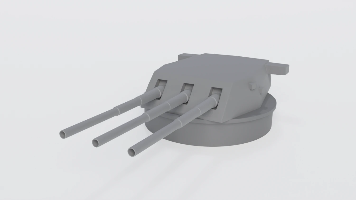 16-inch turret 3D Model .c4d .max .obj .3ds .fbx .stl .blend 