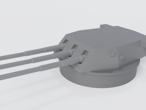 16-inch turret 3D Model