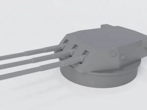 16-inch turret 3D Model