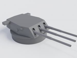 16-inch turret 3D Model