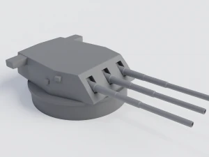 16-inch turret 3D Model