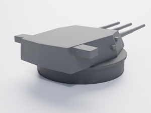 16-inch turret 3D Model