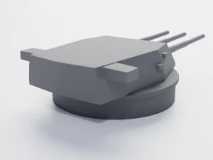 16-inch turret 3D Model