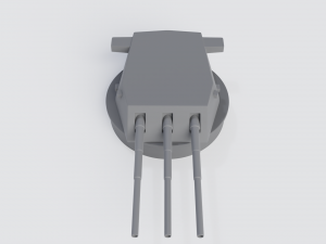 16-inch turret 3D Model