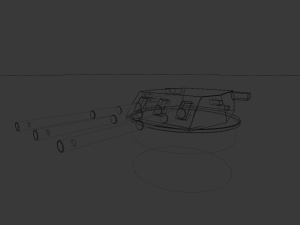 16-inch turret 3D Model