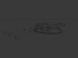 16-inch turret 3D Model