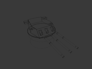 16-inch turret 3D Model