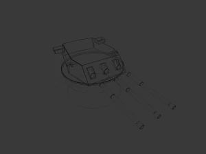 16-inch turret 3D Model