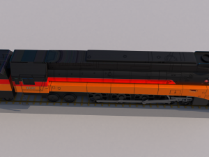daylight steam locomotive train 3D 模型