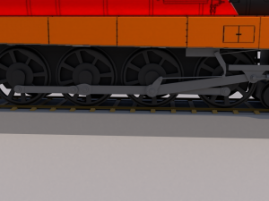 daylight steam locomotive train 3D 模型
