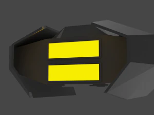 low poly sci fi fighter base concept 3D Model